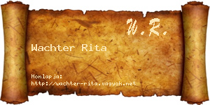 Wachter Rita névjegykártya