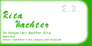 rita wachter business card